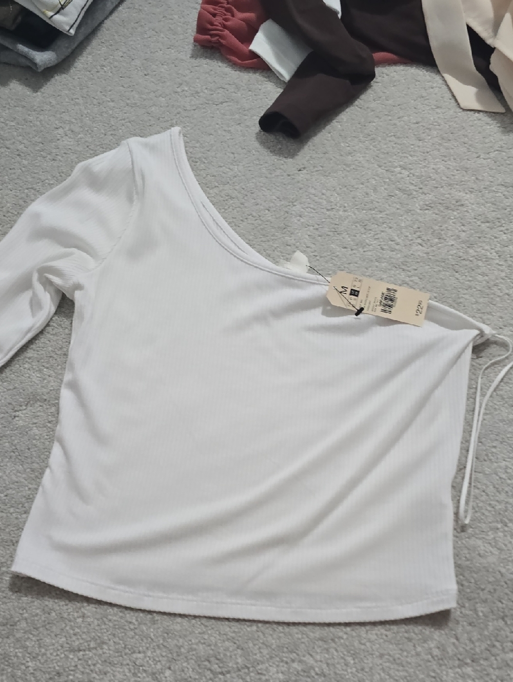 Garage Off The Shoulder Ribbed